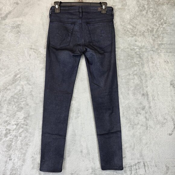AG Adriano Goldschmied Jeans Womens 26R Blue Coated Stevie Ankle Slim Straight - Picture 10 of 15